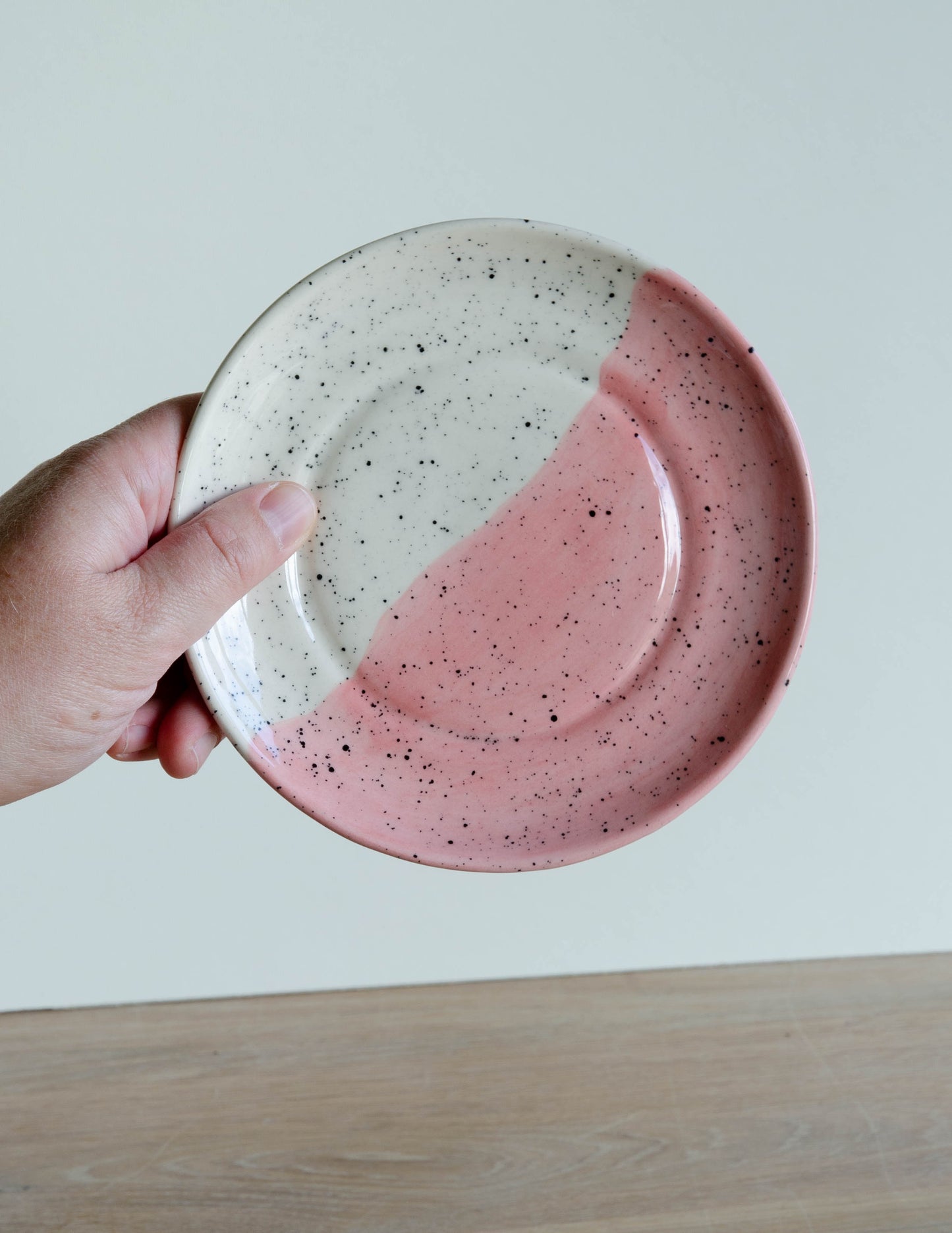 Gebaksbordje blush spikkels