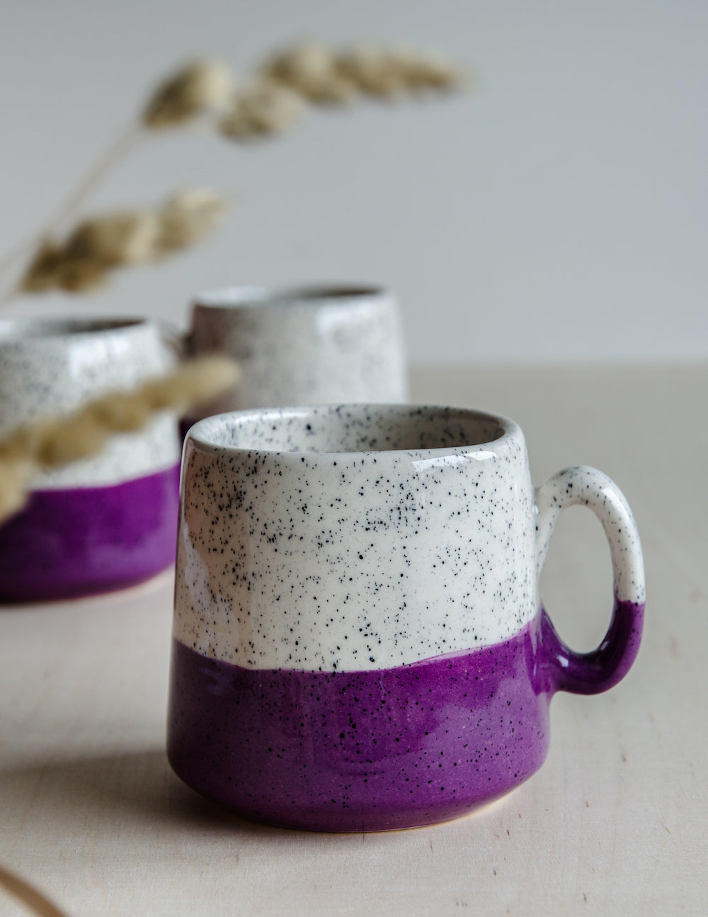 Beker spikkel purple