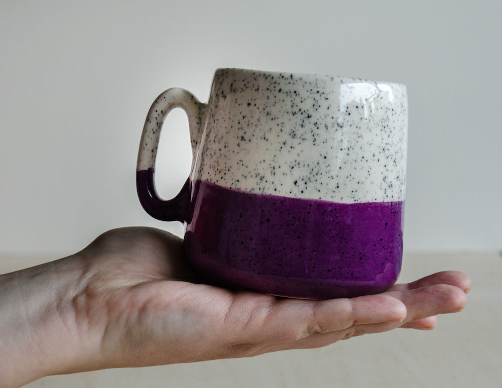 Beker spikkel purple