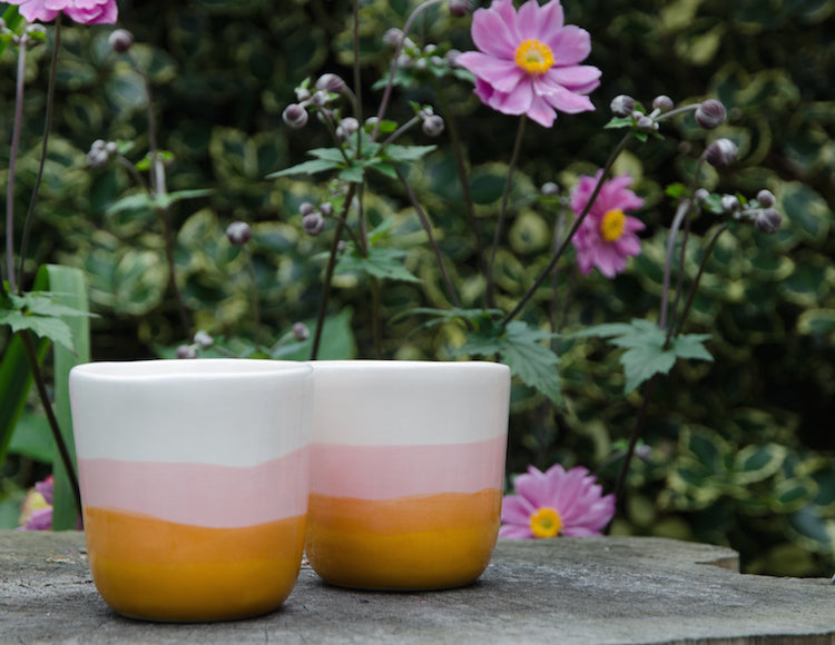 Mok summer geel-roze