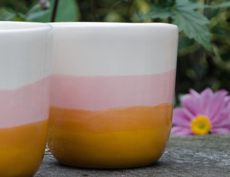 Mok summer geel-roze