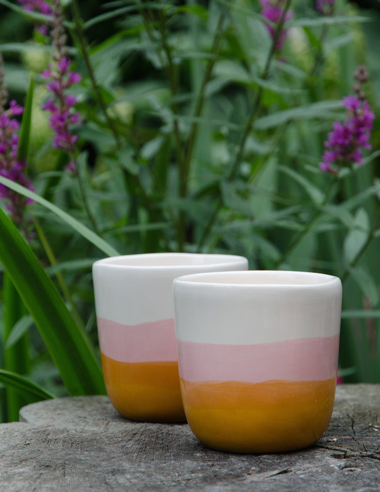 Mok summer geel-roze