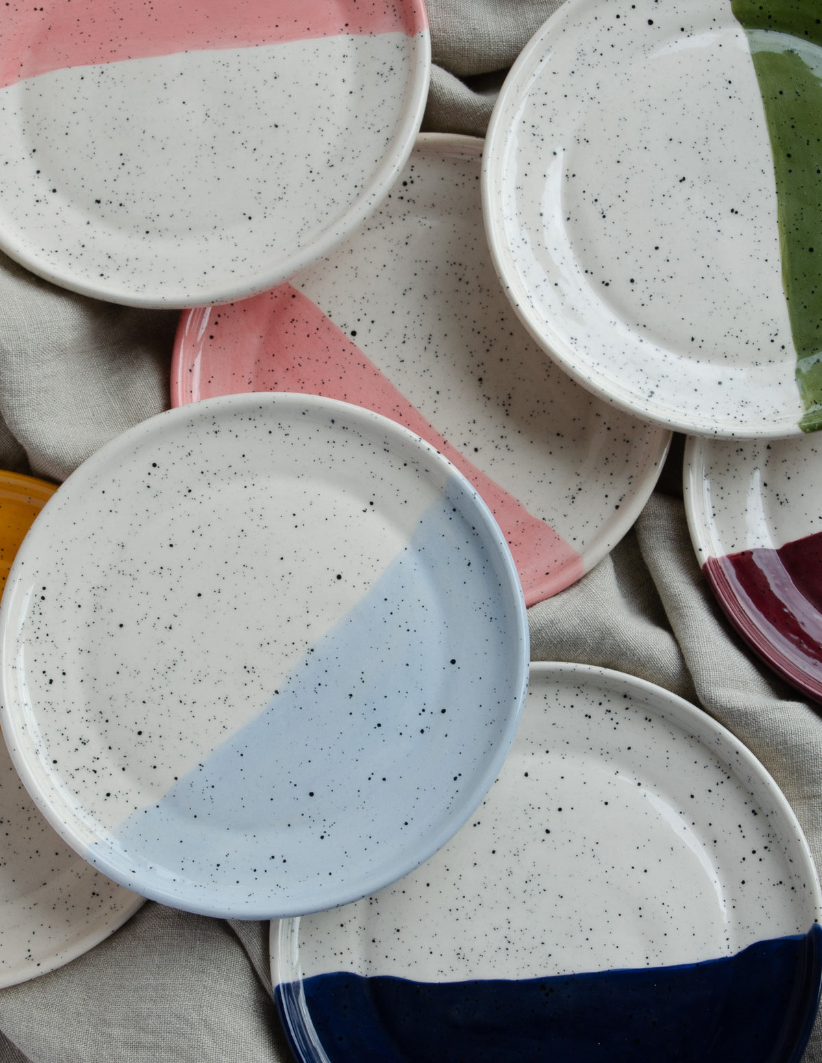 Plate 17cm with sea stripes