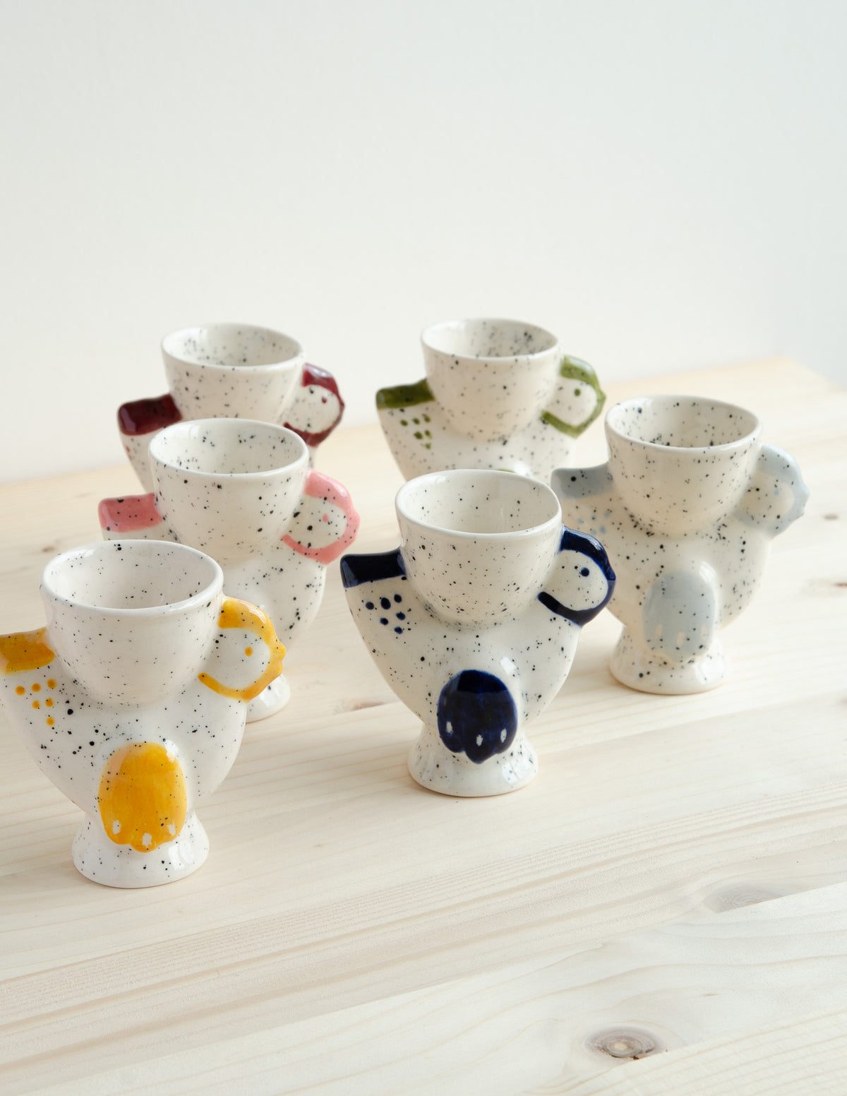 Eierdopje kip set/2