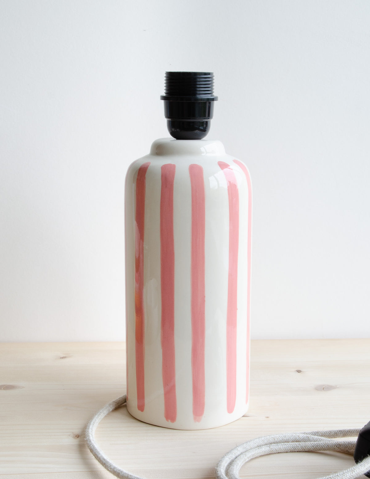 Tafellamp voet streep roze