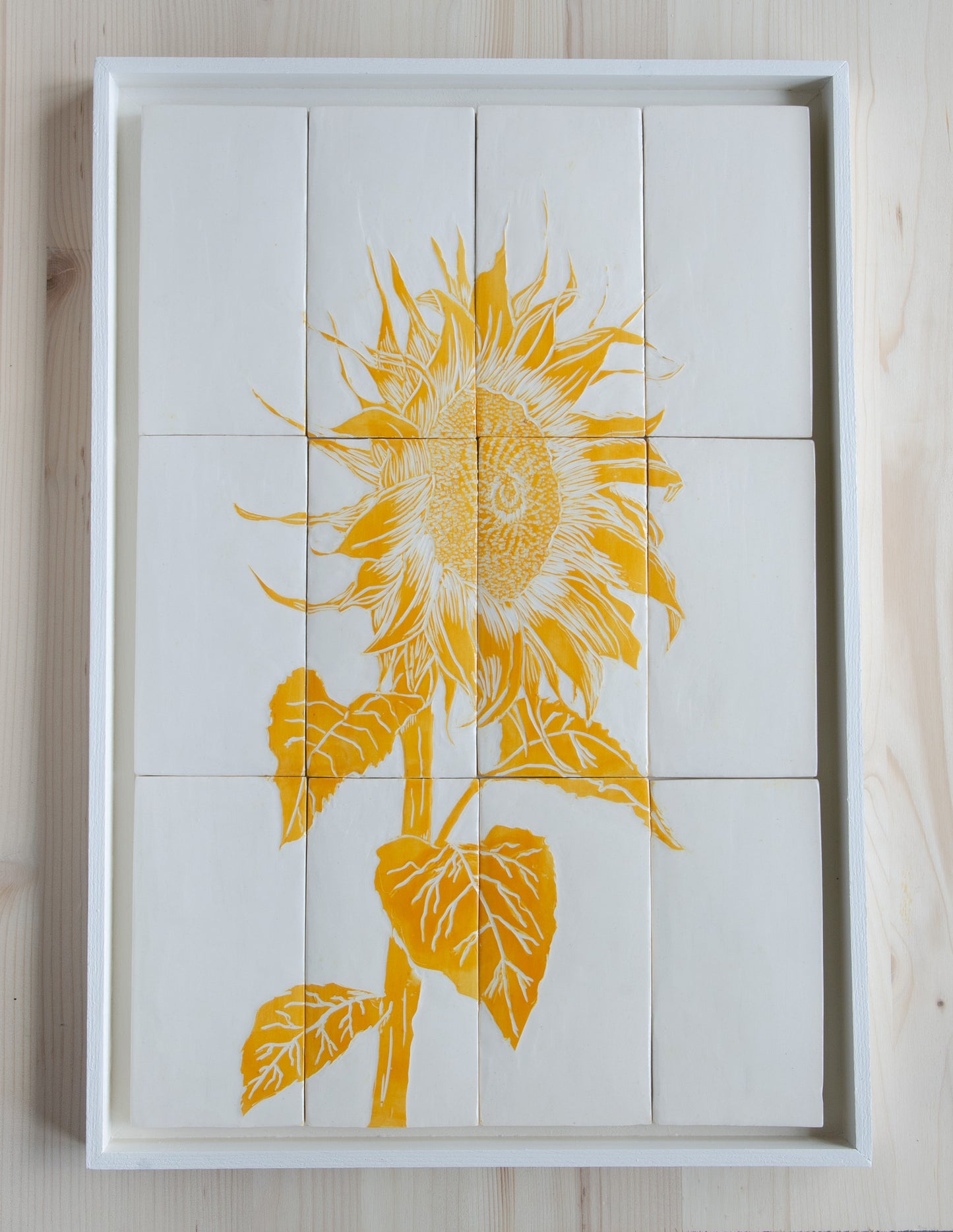 Tegel tableau Zonnebloem