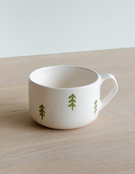 Cappuccino beker kerst boompjes