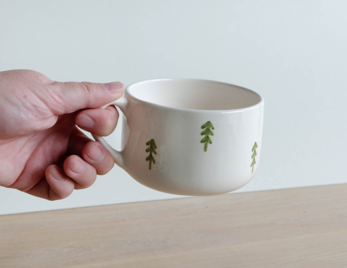 Cappuccino beker kerst boompjes