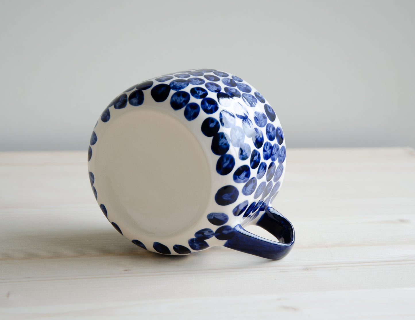 Cappuccino beker stip blauw