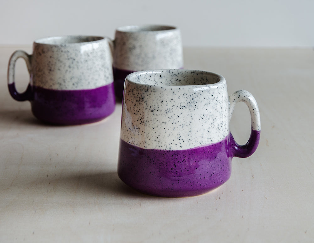 Beker spikkel purple