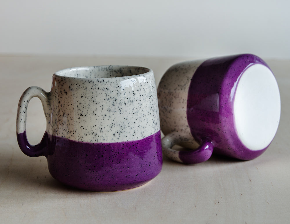 Beker spikkel purple